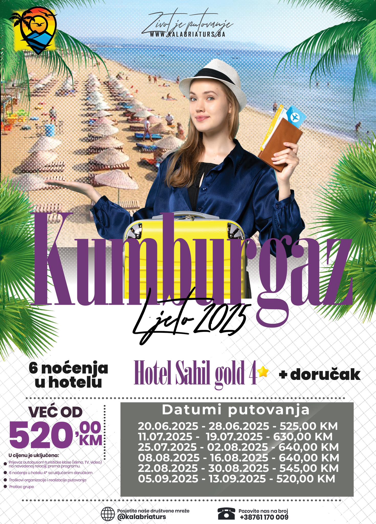 LJETOVANJE U TURSKOJ – KUMBURGAZ 2025